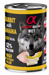 Canned Dog Food Rabbit With Banana 400 g